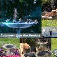 thumbnail image 7 of Solar Fountain with 4 Nozzles,5.3" Solar Bird Bath Fountain,Maximum quantity of flow 150L / H Solar Water Fountain for Bird Bath, Fish Tank, Garden, Pond, Pool and Aquarium, 7 of 7