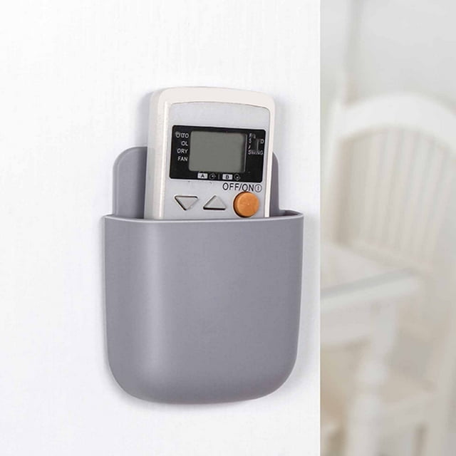 Sturdy Wall Mount Phone Holder, Multifunctional Remote Control Storage Box for Living Room Bedroom, Space Saving Design, Elegant and Stylish, Protective Role