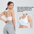 thumbnail image 5 of BALEAF Women's Modest Swim Bra Full Coverage Athletic Padded Bikini Bra Top Upf50+ White 34, 5 of 8