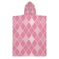 thumbnail image 2 of Kid Hooded Beach Towel Bath Poncho Towels Soft Absorbent Quick Dry for Boy Girl Pink Block S, 2 of 7
