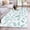Teal, variant on 2x3 Ft Entryway Area Rug, Teal Leaves Kitchen Rug Runner Washable Floor Mat, Summer Plants Flowers Vintage Pastoral Non Slip Indoor Door Mat Throw Carpet for Bathroom Living Room Bedroom