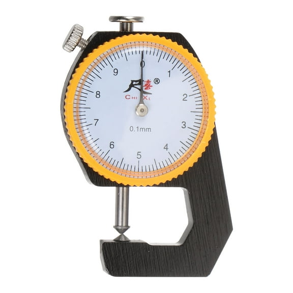 Dial Thickness Gauge 0-10mm | 0.01mm Mechanical Thickness Tester Gauge Cusp Head for Metal, Black