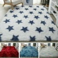 thumbnail image 2 of Mosey Long Plush Tie-Dye Area Rug Modern Star Soft Fluffy Non-slip Machine Washable Living Room Bedroom Kids Room Shaggy Floor Carpet, 2 of 8