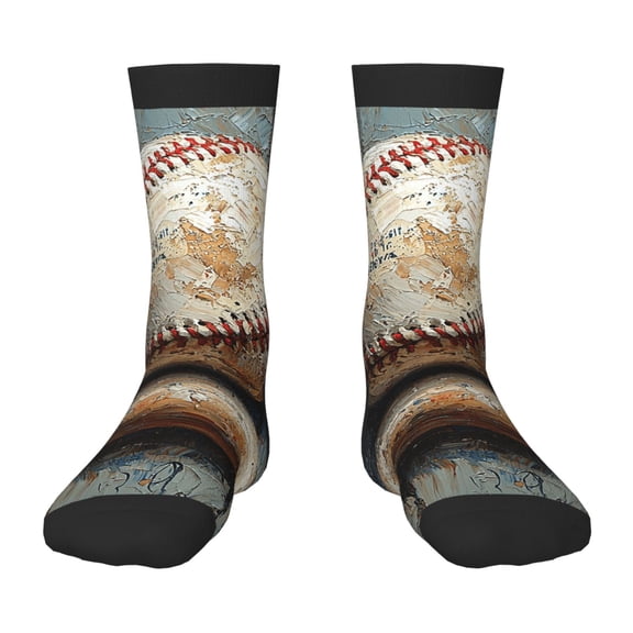 Kids Crew Socks Novelty Casual Funny Socks for 6-10 Years Old , Baseball
