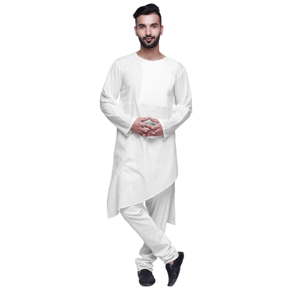 Atasi Solid Cotton Mens Kurta Casual Party Dress Summer Hippie Long Shirt Men