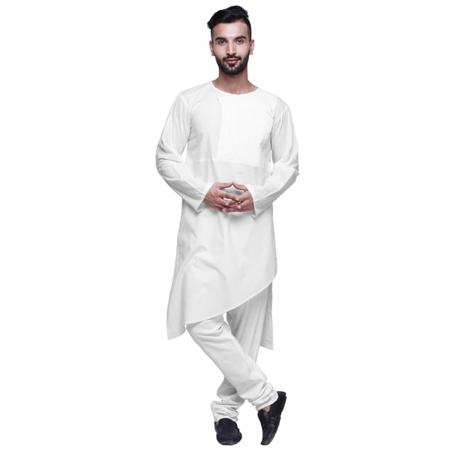 Atasi Kurta pour Homme en Coton Uni, Tenue Décontractée de Fête, Robe d'Été Hippie, Chemise Longue pour Homme