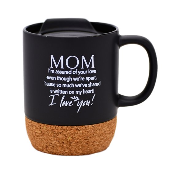 DEXSA Mom I'm Assured Designer Cork Bottom Mug with Lid - 14 oz