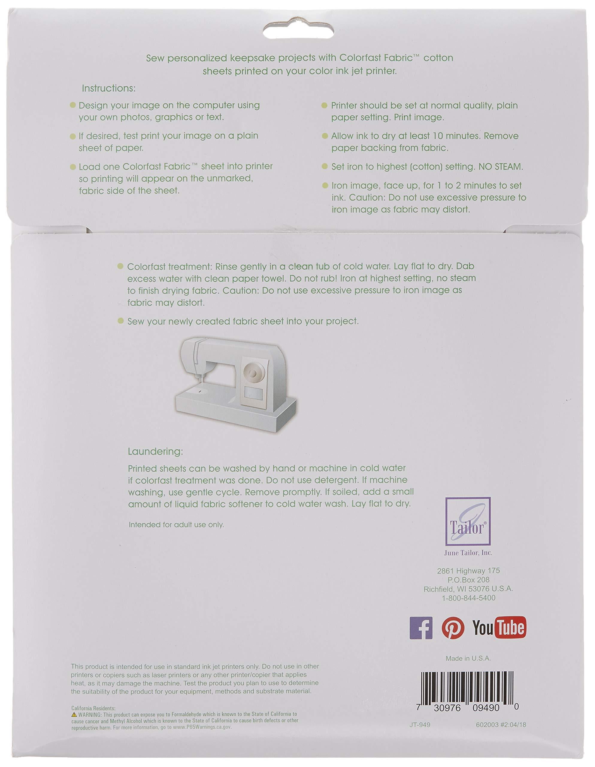 Colorfast Sew-In Fabric Sheets - 25 Sheets