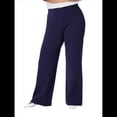 thumbnail image 2 of Pantalones de Vestir de Pierna para Mujer, de Cintura Alta, Elásticos, para Trabajo, Oficina, Negocios, Informales, con Bolsillos. Azul Marino S, 2 of 6