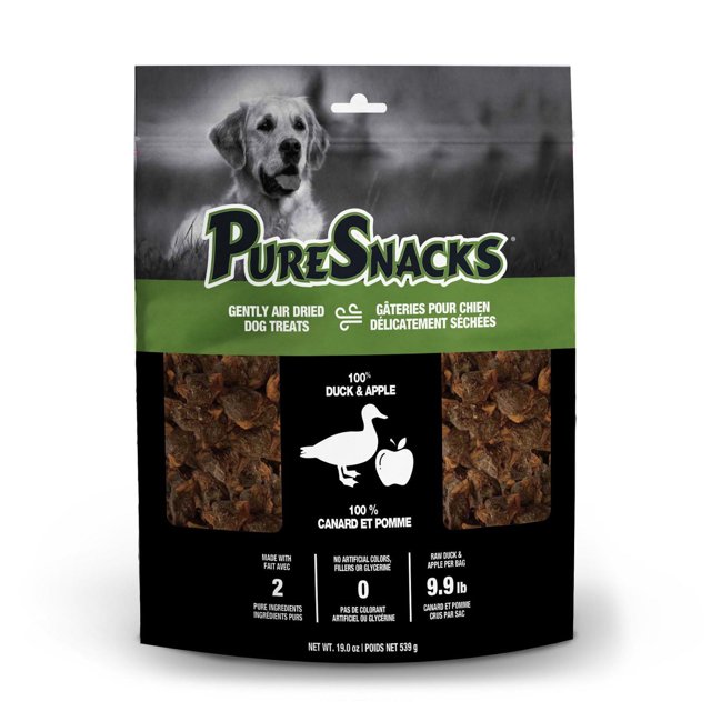 PureSnacks jerky de canard et pomme pour chien