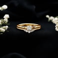 thumbnail image 4 of Rosec Jewels Lab Diamond Wedding Ring Set of 2 - Promise Engagement Ring with Curved Band, 10K Yellow Gold, US 12.50, 4 of 8