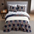 thumbnail image 4 of Eddie Bauer Home / Collection Madrona / Ensemble de Literie-100 % Coton Léger Couvre-Lit, Pré-Lavé pour Plus de Confort, Full/Grand, Rouge, 4 of 10