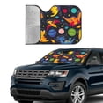 thumbnail image 4 of Disketp Windshield Sun Shade, Car Sun Shade For Front Window Dinosaurs In Space Sunshades Sun Visor Protector Blocks Uv Rays Foldable, 4 of 9