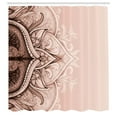 thumbnail image 2 of Ambesonne Mandala Shower Curtain, Traditional Lace Floral Art, 69"Wx75"L, Pale Peach, 2 of 4
