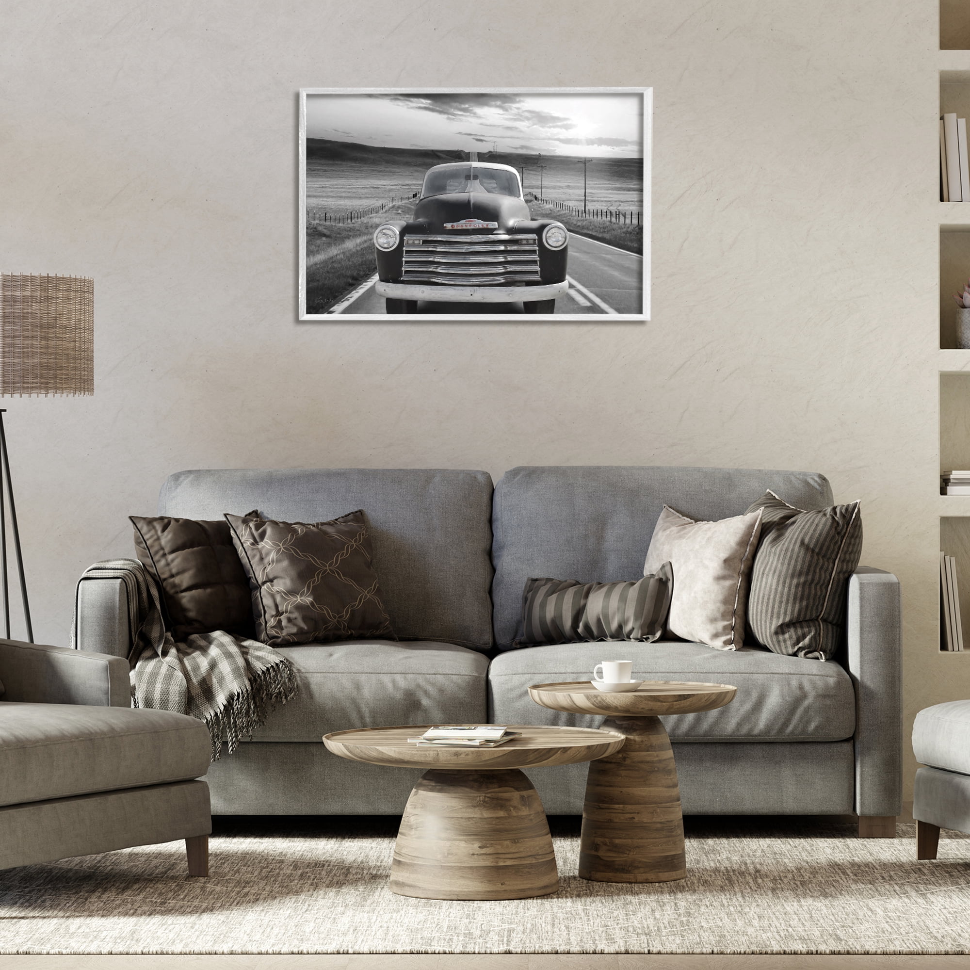 Stupell Industries Vintage Car Photography Transportation Photography White Framed Art Print Wall Art, 30 x 20