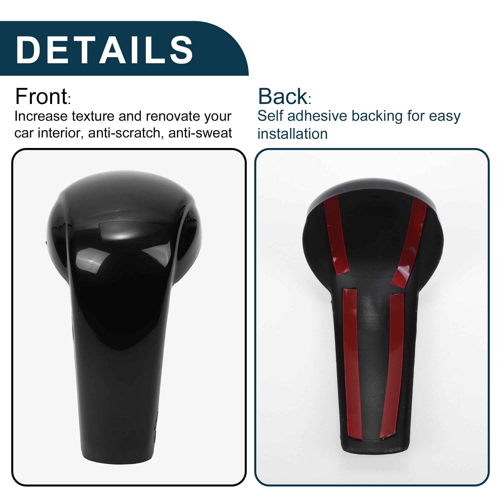 Unique Bargains Gear Shift Knob Decorator Cover for Mazda CX-5 2017-2023 Black