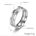 thumbnail image 2 of 'I Love You' Couple Ring 6mm Men/Women CZ Stainless Steel Wedding Band Size 5-11, 2 of 9