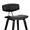 Black and Black, variant on Armen Living Fox 25.5" Seat Height Gray Faux Leather and Walnut Wood Mid-Century Modern Bar Stool
