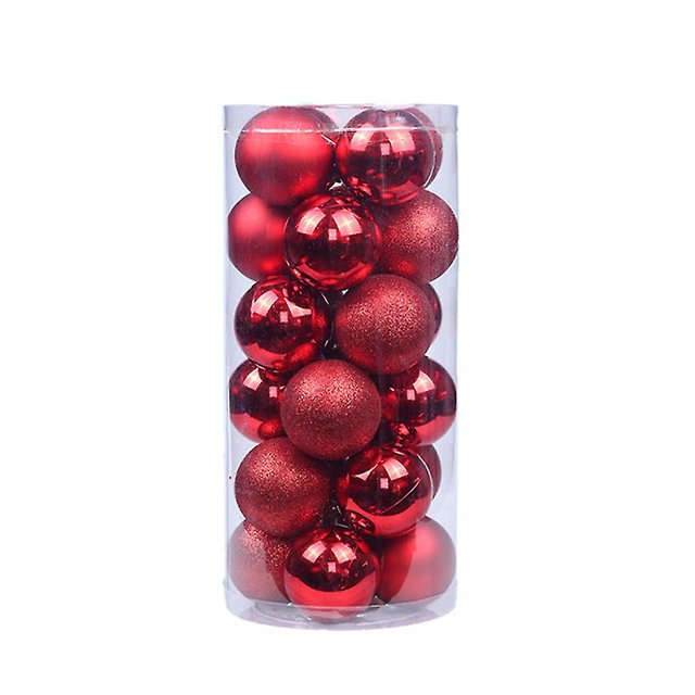 24 piezas de adornos de bolas de Navidad irrompibles de 6 cm para decoración de fiesta de cumpleaños de boda de árbol de Navidad