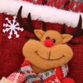 thumbnail image 3 of Calcetín navideño para regalos con diseño de venado - Talla mediana (23x16 cm) - Decoración perfecta para árbol de Navidad, 3 of 7