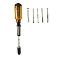 thumbnail image 6 of BIBABLYKE Push-Pull Ratchet Screwdriver, Semi-automatic Adjustment Spirals Ratchet Screwdriver with 5Pcs Replaceable Bit, 6 of 8