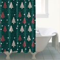thumbnail image 4 of Dark Green Christmas Tree Pattern Shower Curtain 72"x84" ,Bathroom Decorative Shower Curtains Set with 12 Hooks,Modern Waterproof Washable Shower Curtain, 4 of 6