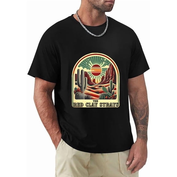 Red Clay Strays Country Band Inspired Retro Music Graphic Unisex T-Shirt, for men & women, up to size 5XL.
