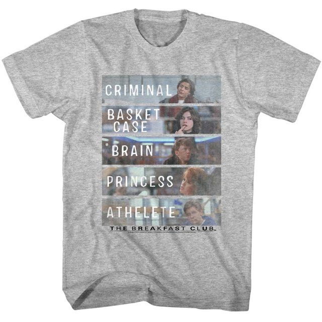 Breakfast Club T-Shirt pour Adulte Gris Chiné Bf Club m