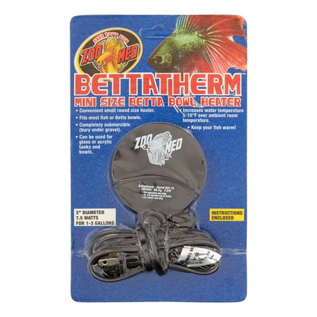 UPC: 0097612240047 | Zoo Med BettaTherm Mini Size Betta Bowl Heater  7.5 Watts
