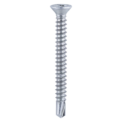 Timco - Window Fabrication Screws - Countersunk with Ribs - PH - Self-Tapping - Self-Drilling Point - Zinc (Size 3.9 x 19 - 1000 Pieces)
