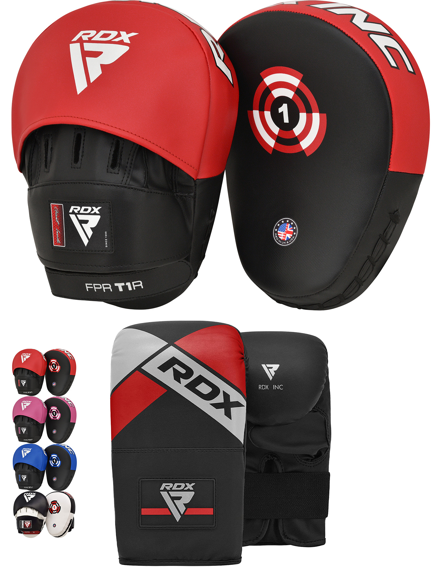 RDX Leather Focus Pads Hook and Jab Boxing Muay Thai Curved Mitts Punching MMA C RDX Leather Focus Pads Hook and Jab Boxing Muay Thai Curved Mitts Punching MMA C