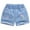 Blue, variant on LLYwey Embroidered Jean Shorts for Girls - Toddler Elastic Waist Pull on Denim Shorts with Pockets, New - MD2, Blue, 5-6T