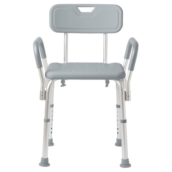 Bath Chair for Seniors, Shower Seat with Back, Suction Feet, Non-Slip Adjustable Height Shower for Elderly, 350lb Weight Capacity (Removable Backrest)