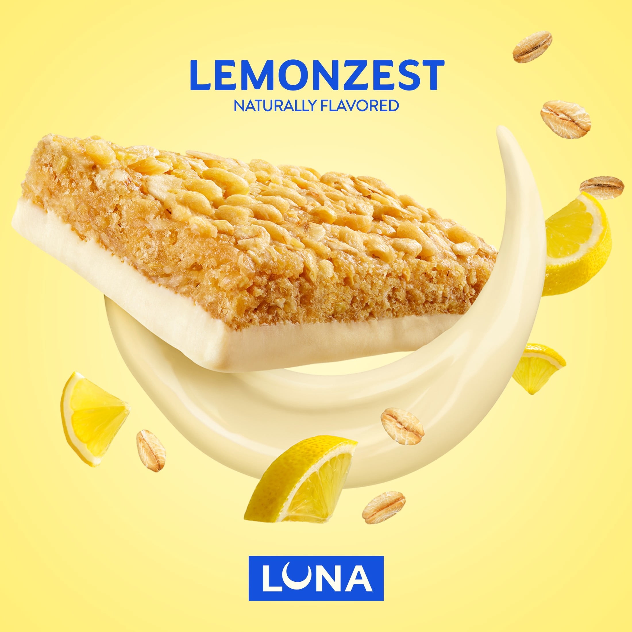 (4 pack) LUNA LemonZest Flavor Gluten Free Snack Bars, Protein Bars, Value Pack, Mother's Day Gift, 12 count