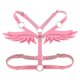 thumbnail image 1 of Cinturón elástico para mujer con forma de ángel, hecho de piel sintética para fiestas punk, festivales y fiestas de disfraces Rosado, 1 of 5