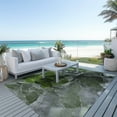 thumbnail image 4 of Addison Rugs Chantille Indoor/Outdoor Contemporary Watercolors Green Washable Rectangle Rug, 5' x 7'6", 4 of 5
