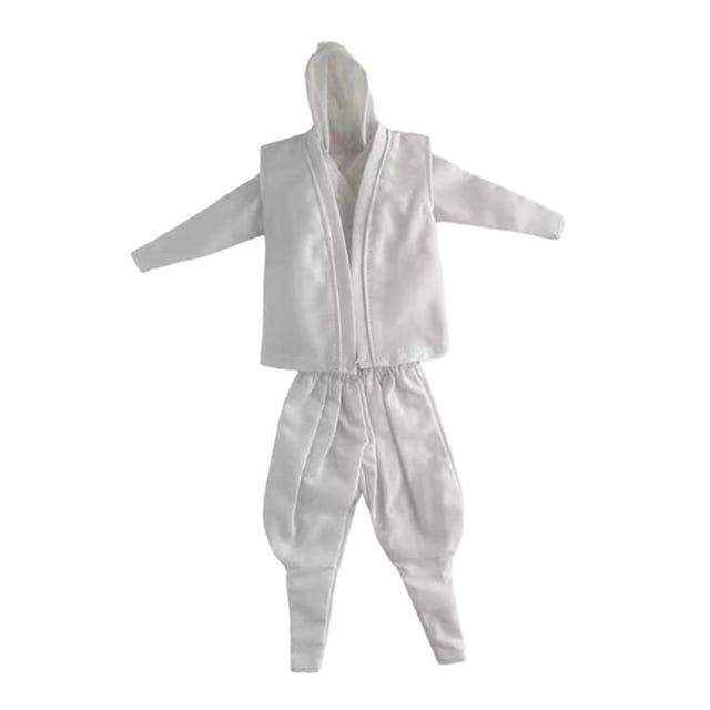 Figura masculina a escala 1/12, ropa, accesorios de moda, cosplay, disfraces antiguos, trajes para Blanco