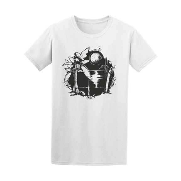 Black & White Beach Surf Tee Men's -Image by Shutterstock