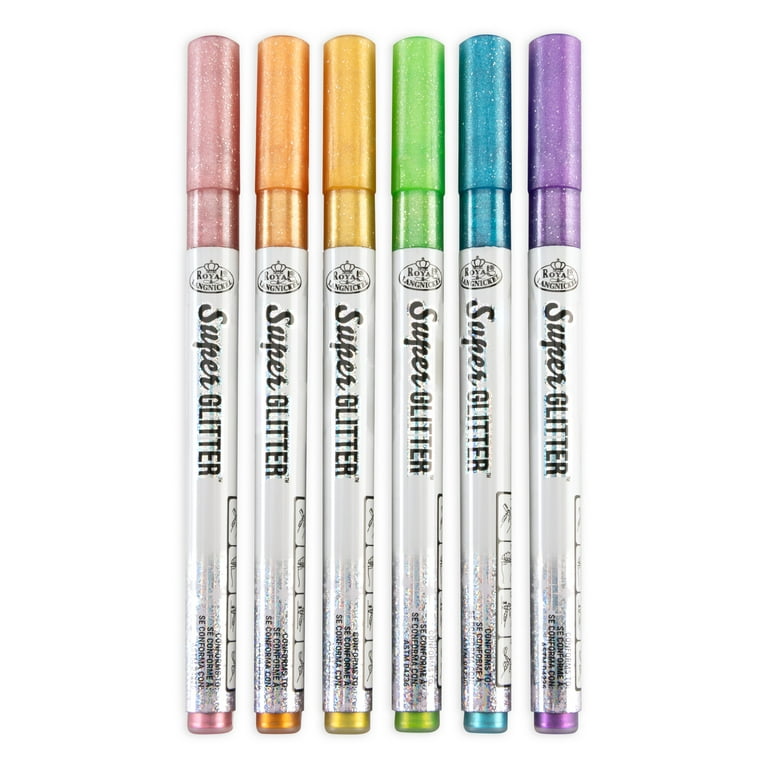 Royal & Langnickel Super Glitter Artist 6 Piece Marker Set with