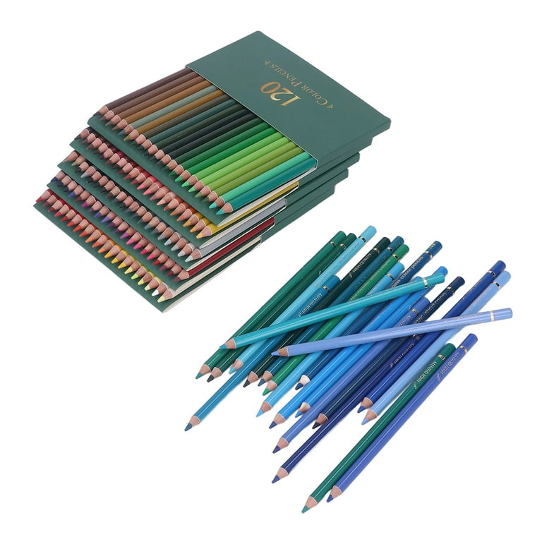 YYQTGG Polychromos Colored Pencils, Fade Resistant Delicate Wood 120  Colored Pencils 120 Colors with Green Box for Drawing Pencils Coloring  Pencils