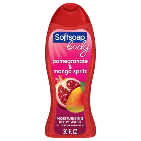 Softsoap Moisturizing Body Wash, Juicy Pomegranate and Mango, 20 Oz