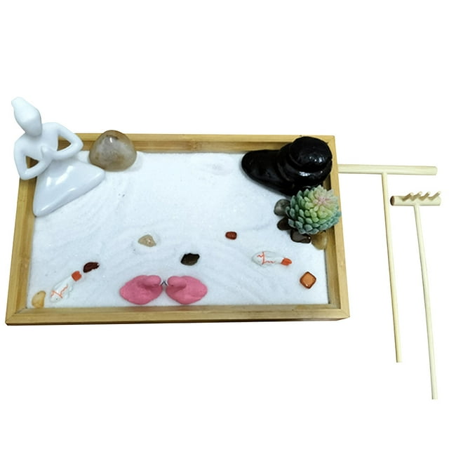 HOMEMAXS 1 Set Desktop Zen Garden Kit Garden Sand Box Decoration