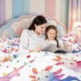 thumbnail image 5 of Manfei 3D Print Axolotl 7 Pieces Full Size Bedding Sets,Pastel Ocean Animal Full Size Bed in a Bag,Polkadot Reversible, 5 of 7