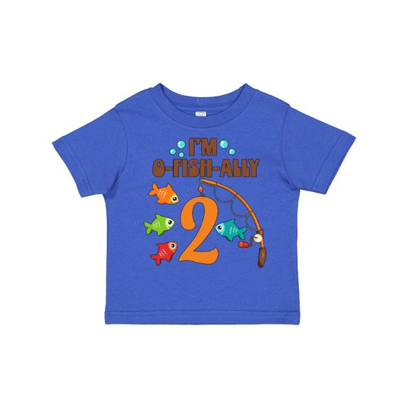 Inktastic I'm O-fish-ally Two Fishing Birthday Boys or Girls Toddler T-Shirt