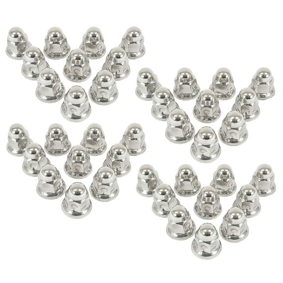 Stainless Steel Lug Nut Covers, 2"(H), fits 33mm, push on (40 Pack)