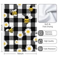 thumbnail image 3 of 2 Pcs Funny Kitchen Towels,Bees and Daisies on Checkered Microfiber Dish Towels,Kitchen Tea Towels,Kitchen Towel Set (18" X 26"), 3 of 3