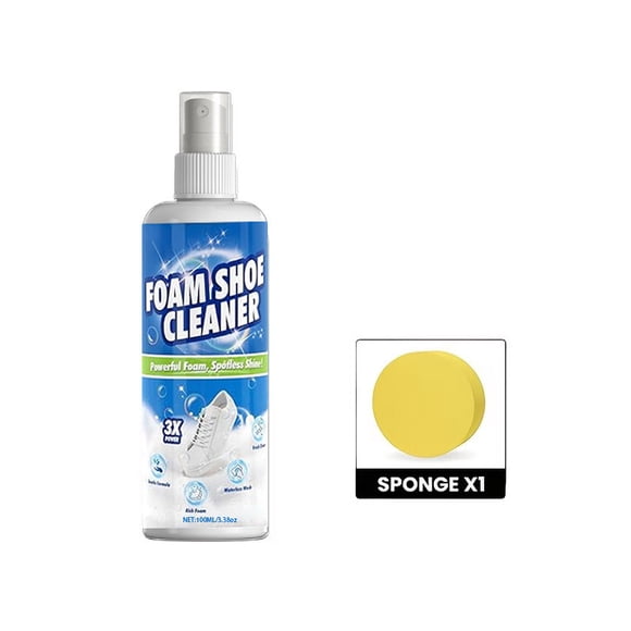 Dianli Gifts Foam Shoe Cleaner No Wash White Sneaker Cleaner With Sponge 100ml Powerful Foam Stain Remover for Canvas Leather Mesh Athletic Shoes Quick Dry Shoe Cleaning Foam