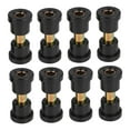 thumbnail image 1 of Kit de bujes de ballesta delanteros y traseros de 8 piezas que reemplaza 1012303 1015583 Repuesto resistente Negro, 1 of 9