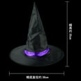 thumbnail image 3 of Xfvqtps Halloween Witch Hat Colorful Straps Halloween Spire Hats for Party Accessory Green, 3 of 3