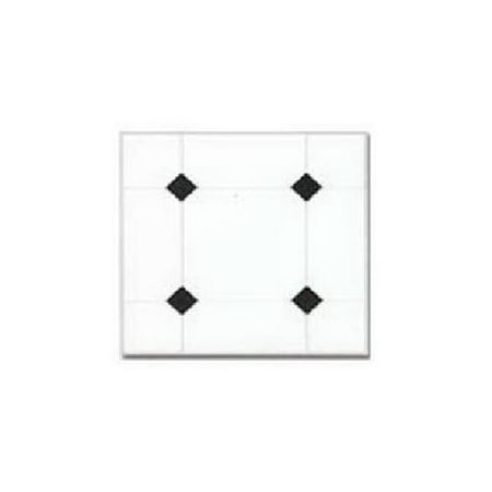 Max KD0309 Black & White Peel & Stick Vinyl Floor Tile, 12 x 12-In.